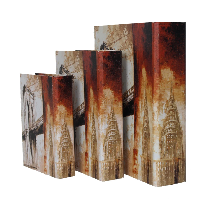 الأوروبية الحديثة الرجعية محاكاة دراسة كتاب وهمية الكتاب التصوير الدعائم الكتاب خزانة الديكور مربع صندوق تخزين الديكور