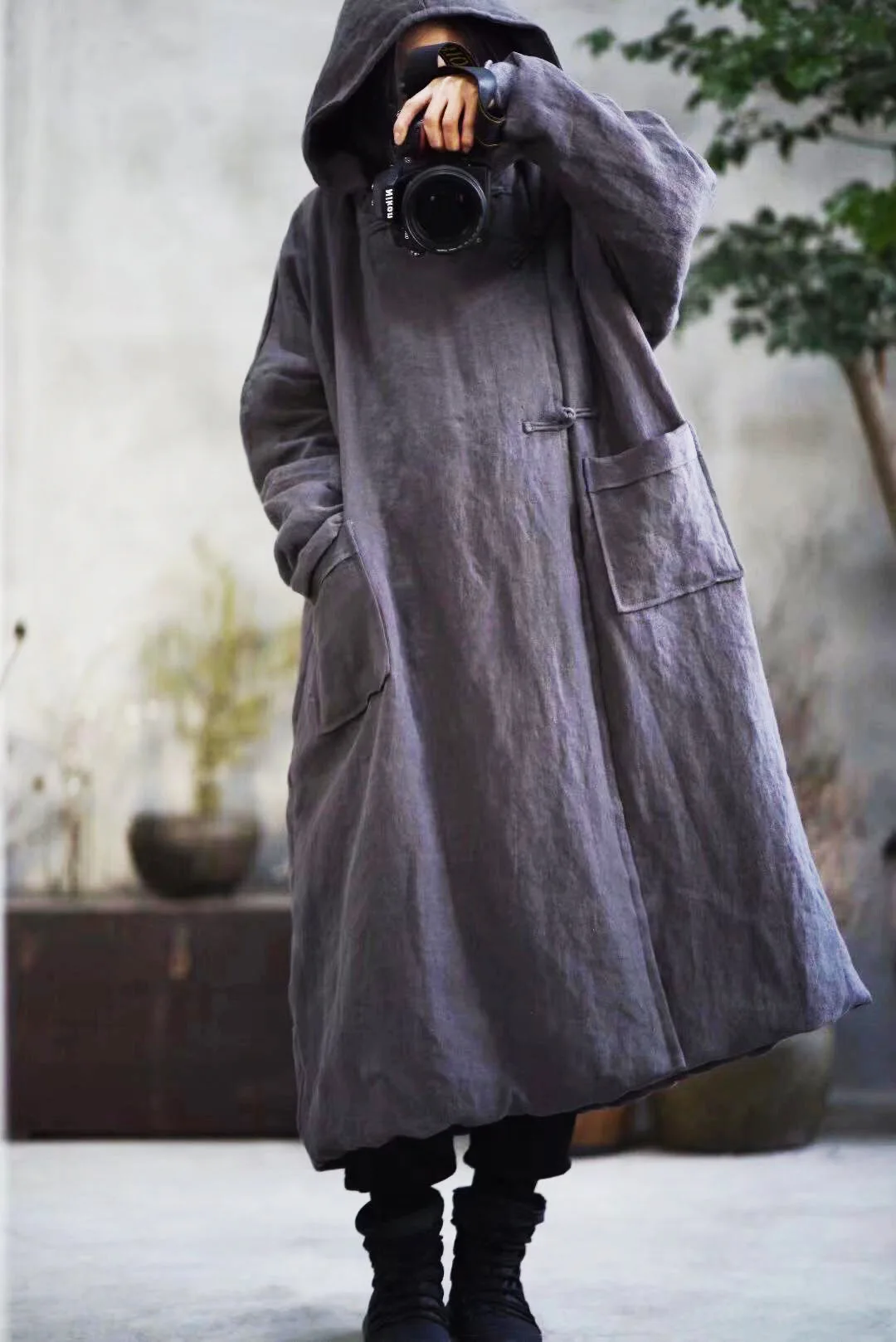 Women Vintage Coat Outerwear Ladies 