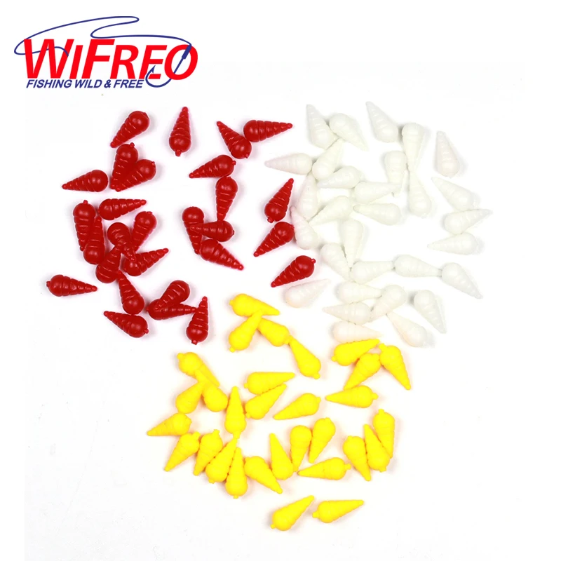 

Wifreo 30pcs Soft Silicone Snail Maggot Lure Corn Company Bait for Carp Black Carps Fishing