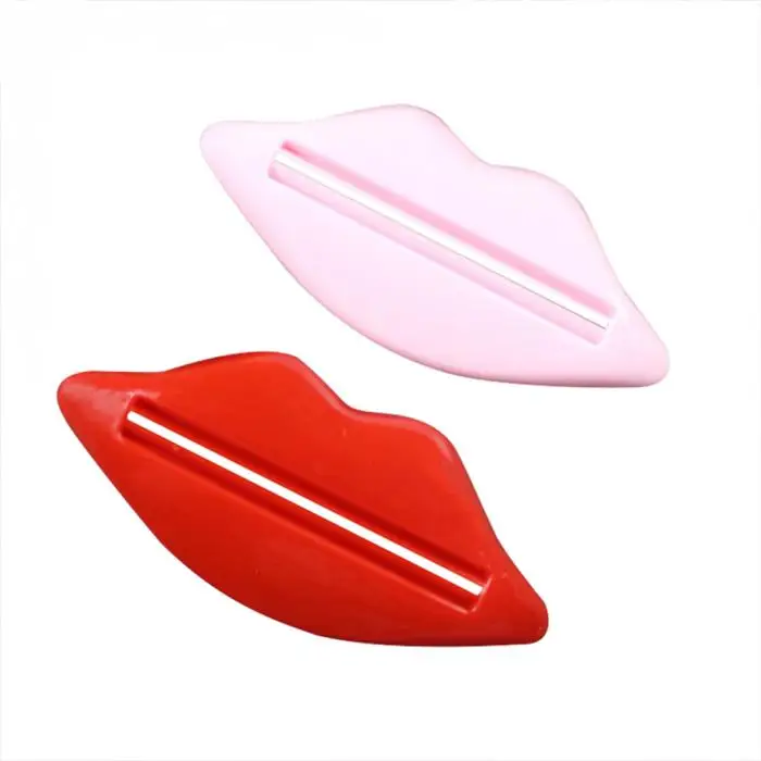 2 Pcs Kiss Lip Toothpaste Squeezer Easy Press Tube Dispenser Gadget CD88