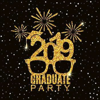 

LIFE MAGIC BOX Graduation 2019 Photo Background Black Photography Spring Backdrop