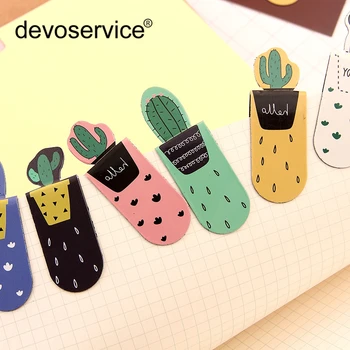 

3Pcs/Lot Cactus Friend Magnet Bookmark Paper Clip School Office Supply Escolar Papelaria Gift Stationery Kawaii School Supplie