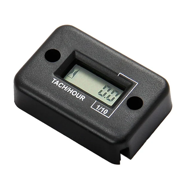 Inductive Digital RPM Tach Hour Meter Tachometer 2/4 STROKE for