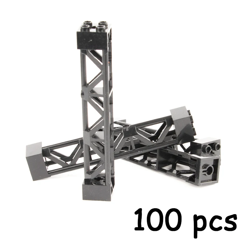 Pillars100PCS Строительные блоки поезд автомобиль столб поддержка балка колонна балка военные кирпичики город части совместимы башня техника DIY игрушки D018 - Цвет: Pillars100PCS