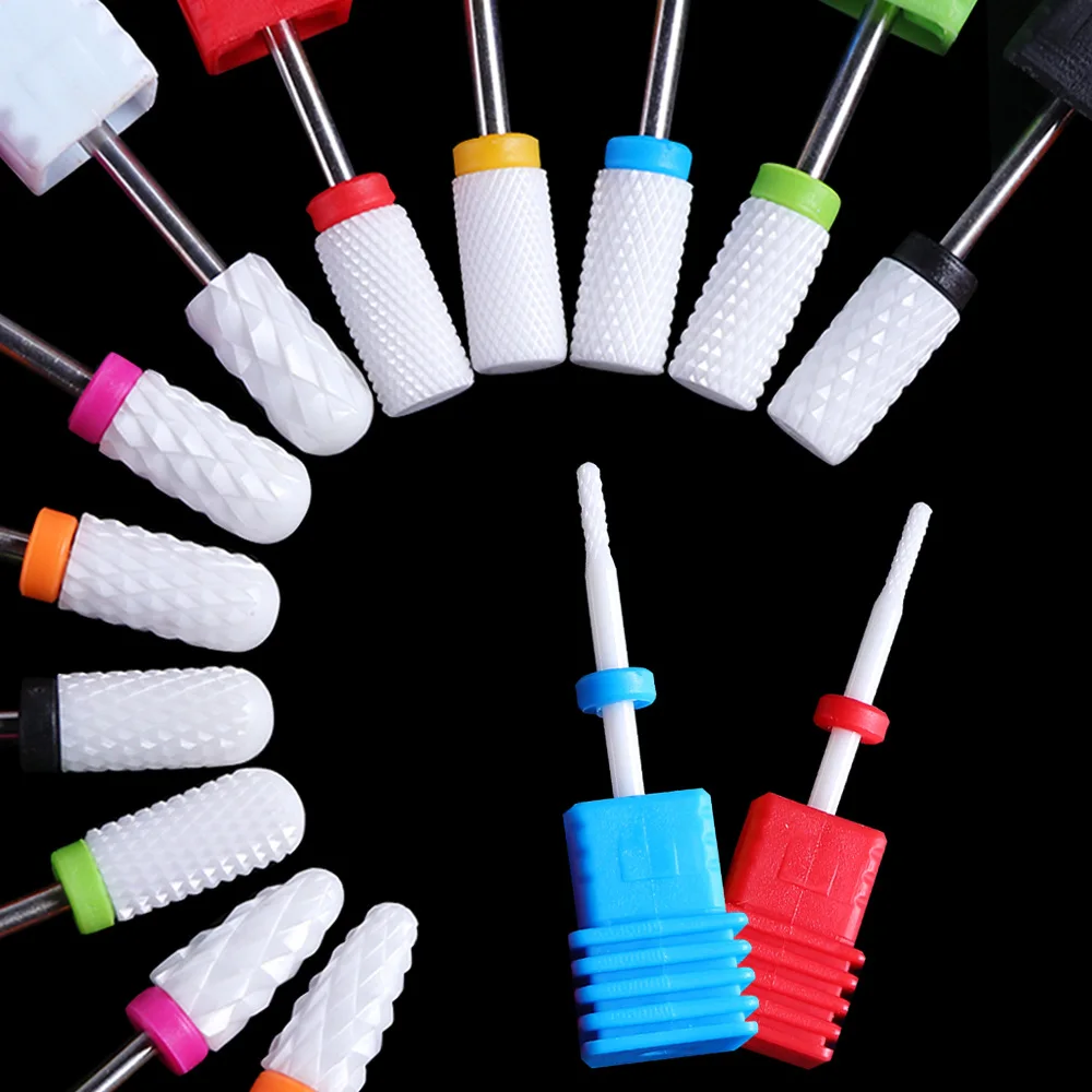

WEDKG 27 Type Ceramic Nail Drill Bit Manicure Machine Accessories Rotary Electric Nail Files Manicure Cutter Nail Art Tools