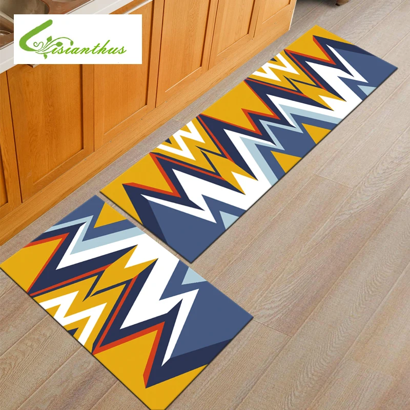 

Door Mats for Home Entrance Door Carpet Geometric Pattern Carpets Living Room Dust Proof Mat Kitchen Floor Mat Big Size 50*160cm