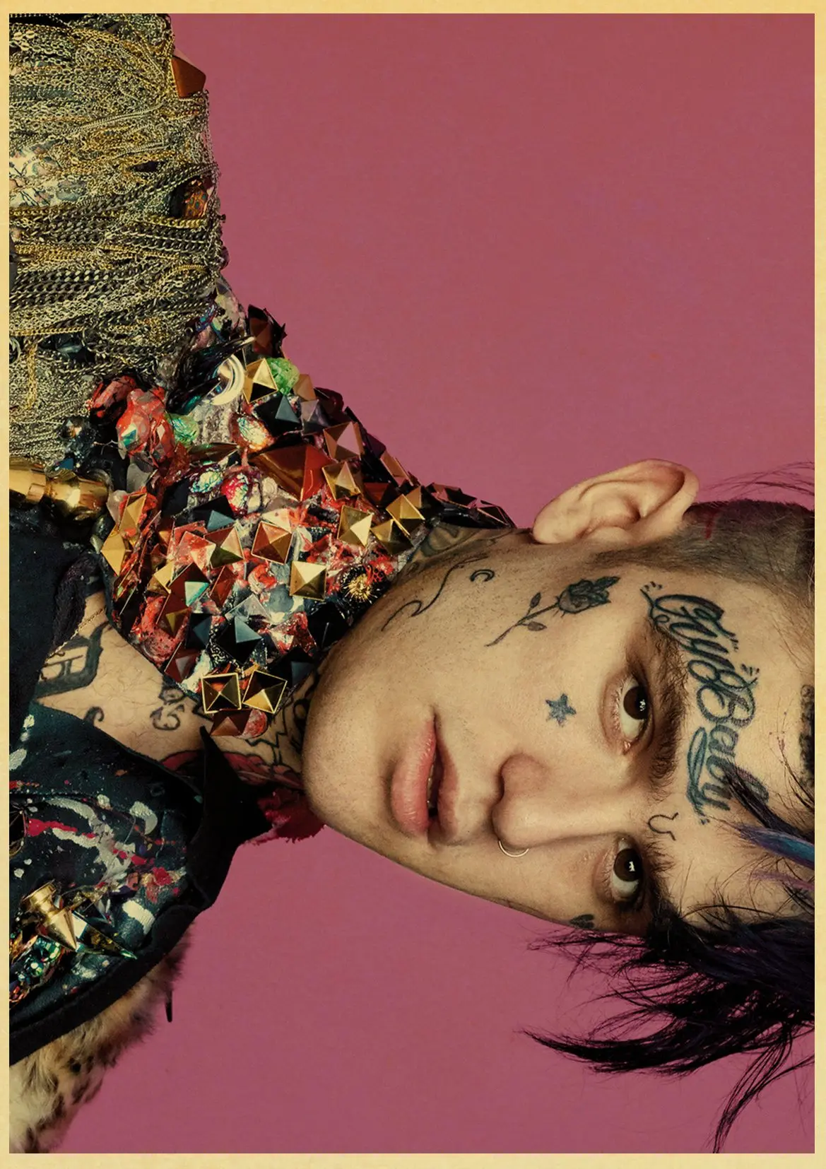 Хип-хоп рэпер Lil Peep плакат наклейки на стену Винтаж постер печатает Высокое качество для гостиной домашний декор