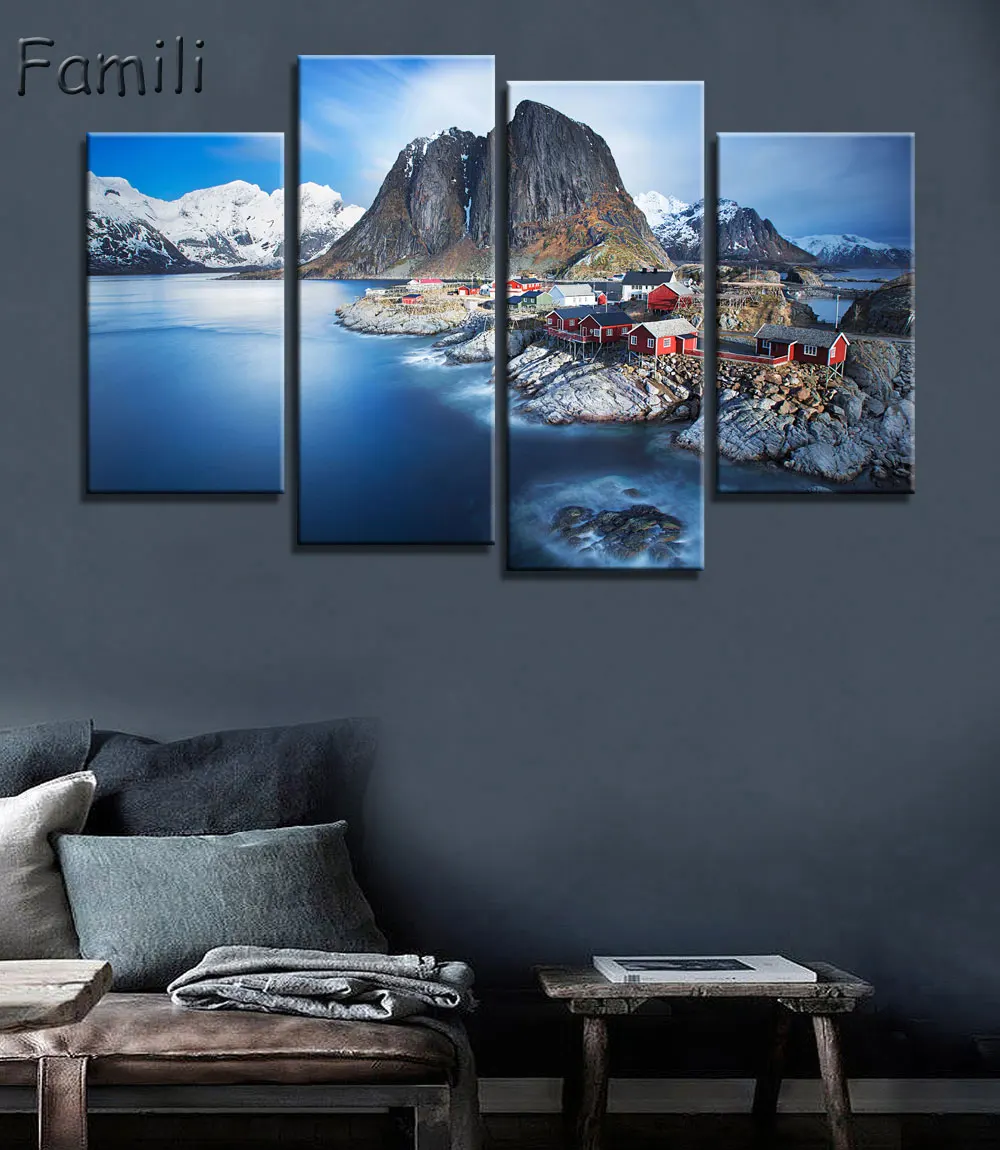 4 шт. постеры из ткани в деревянной рамке для украшения дома|fabric posters|home artframe poster |