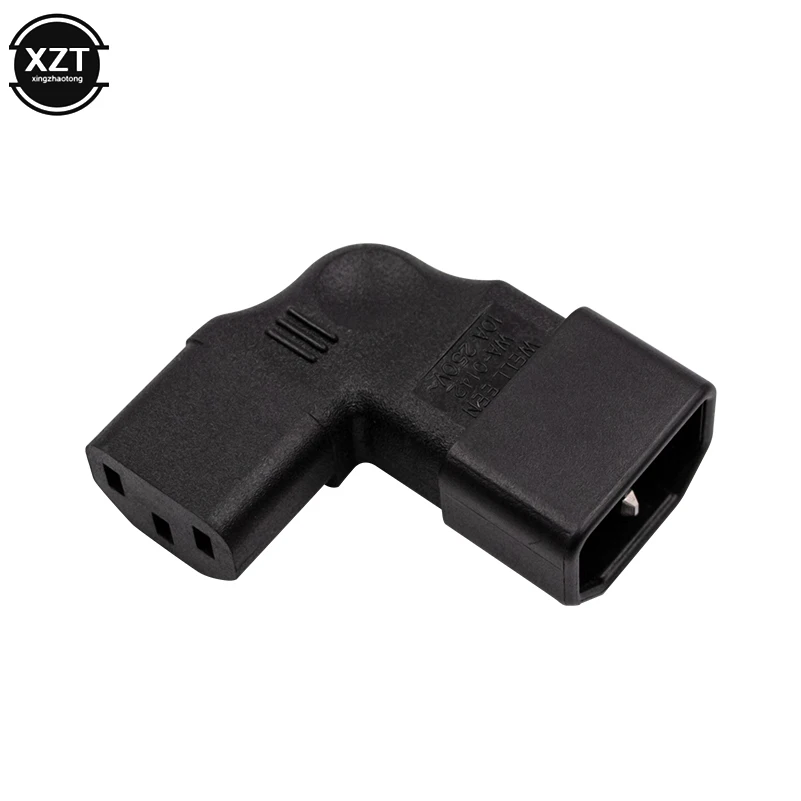 Правый/левый угол IEC 320 C14 3 контактный штекер на гнездо C13 PDU PSU UPS адаптер питания