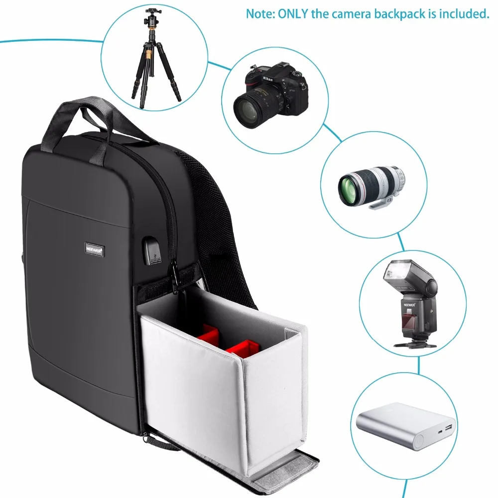 Neewer камера рюкзак чехол 11,4x16,9 дюймов водонепроницаемый прочный