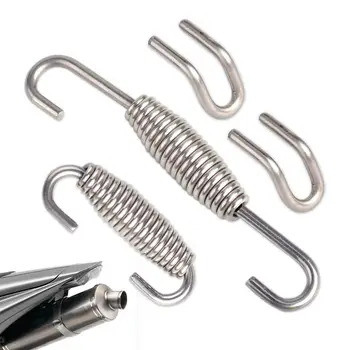 

CITALL 4PCS Stainless Steel Motorcycle Exhaust Mounting Spring Rotatable with Welding Fastener Kit for Harley Chopper Dirt Bike