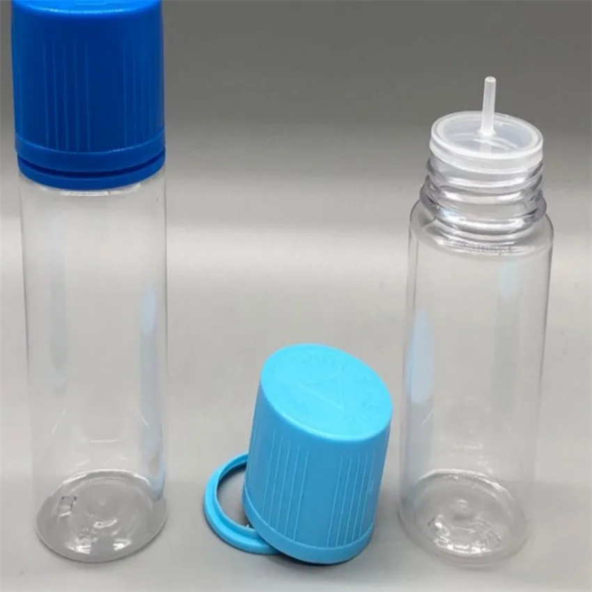 

E cigarette Empty Bottle Squeeze Dropper Bottle Eye Liquid Sample Eyes Drop PET Clear Bottle with Flat Caps Long Thin Tip Juice