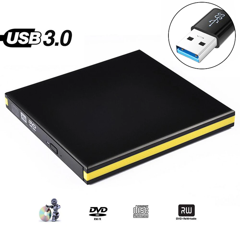 Внешний оптический привод для Acer Dell Универсальный DVD проигрыватель с USB 3 0 и
