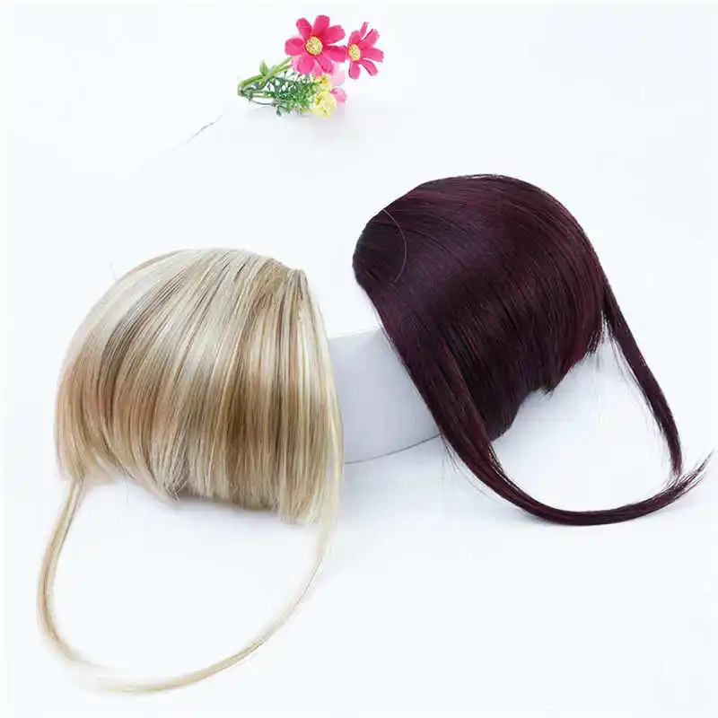 JINKAILI-Blonde-Color-Hair-Clip-in-Hair-Bang-Full-Fringe-Short-Straight-Hair-Extension-for-women (4)