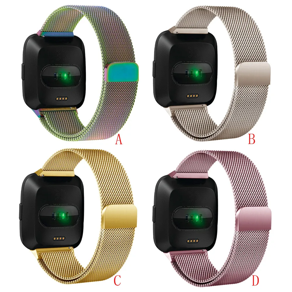 

HIPERDEAL 1PC Small/Large Fashion Milanese Magnetic Loop Stainless Steel Band For Fitbit Versa Dropshipping Apr13