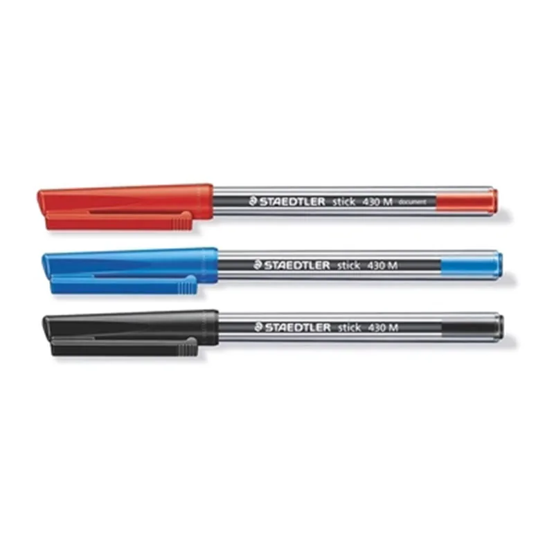 10 шт. шариковая ручка Staedtler 430 м, 0,7 мм, 10 шт./лот, красные, синие, черные, школьные и офисные принадлежности