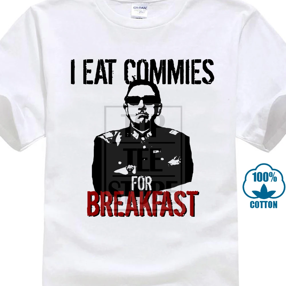 

Pinochet I Eat Commies For Breakfast Men'S White T Shirt Clothing