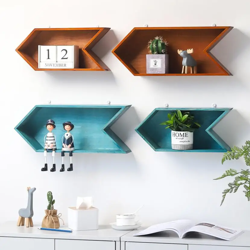 

Vintage Europe Wood Arrow Box Doll Bonsai Toy Small Things Storage Boxes Wall Hanging Cosmetic Organizer Home Decor Shelf GY043