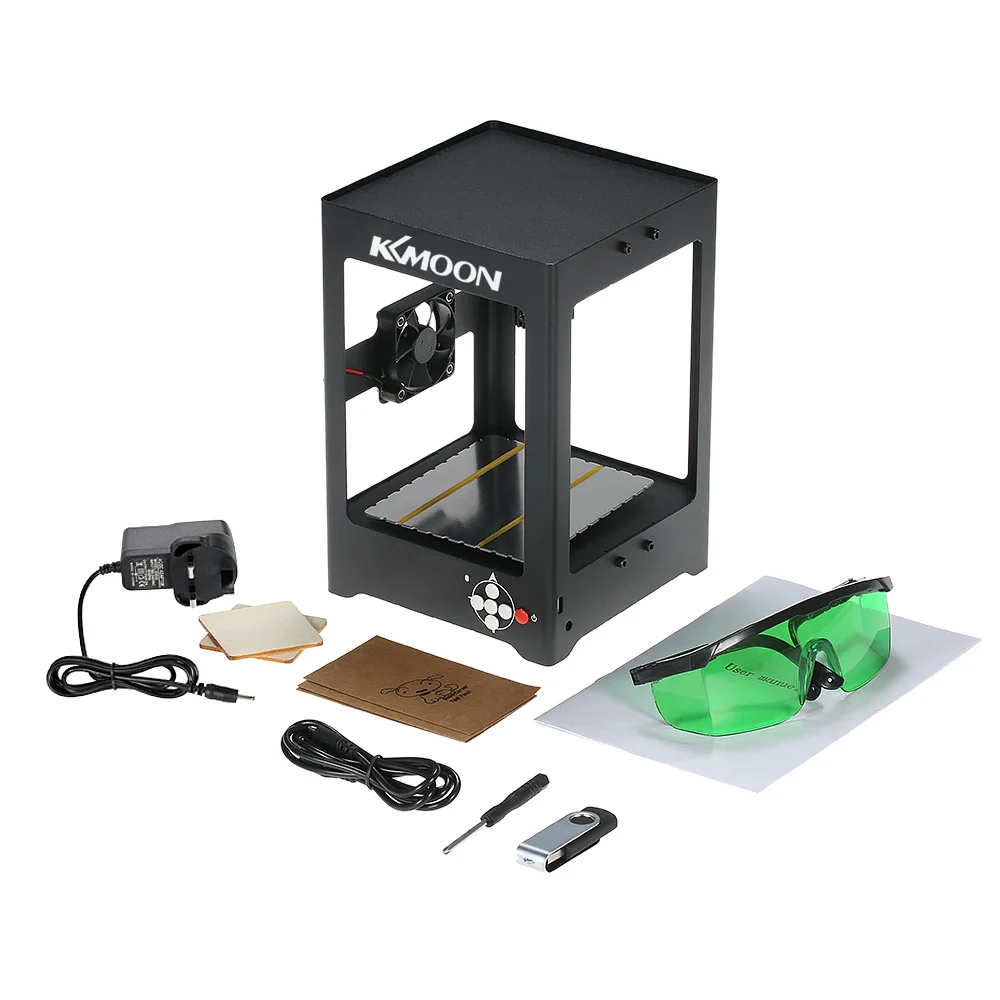 

US TYPE High Speed Miniature Laser Engraving Machine Print Engraver Carver Automatic DIY Carving Off-line Operation