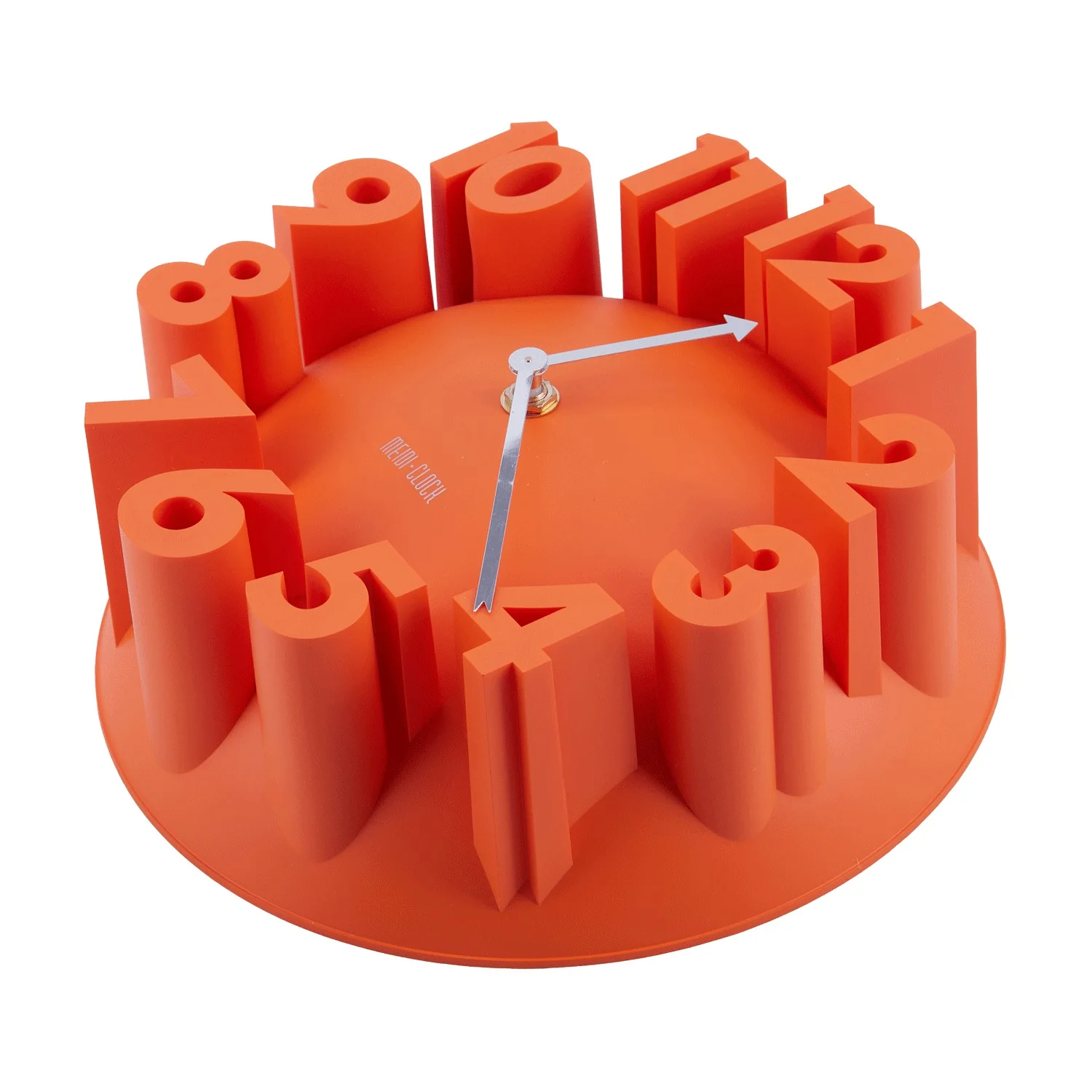 Домашний декор, креативные Современные художественные 3D купольные круглые Настенные часы, оранжевый 22,5*22,5*9 см