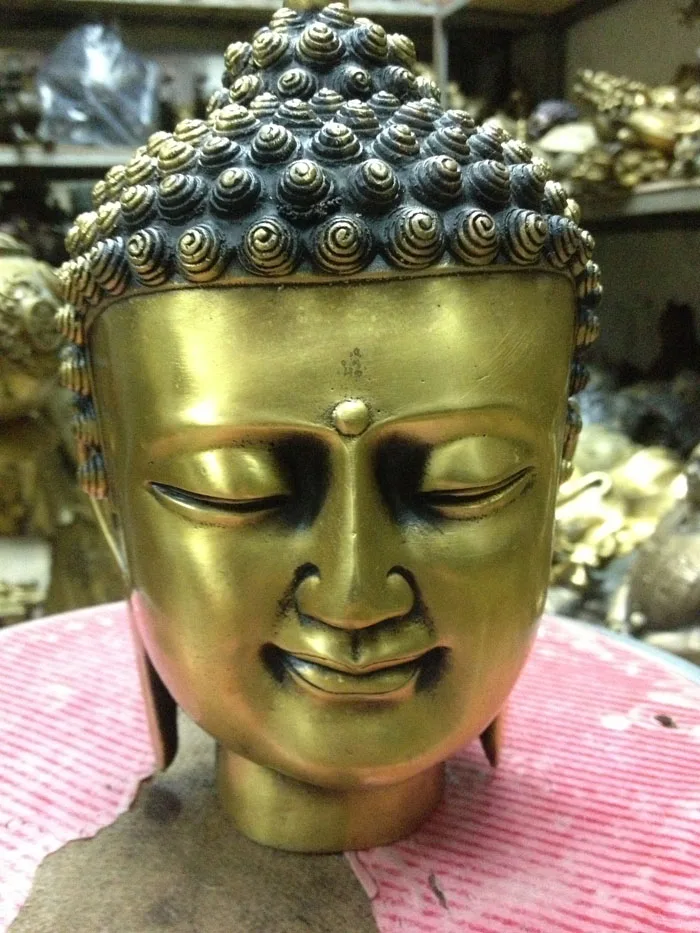 

TT88YF66D88 Bronze statue copper decoration buddha head bronze statue crafts