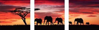 

GLymg Diy Diamond Embroidery 5D Diamond Painting Handicrafts Elephant Wild Safari - 3 Piece Diamond Painting Diamond Art Wall