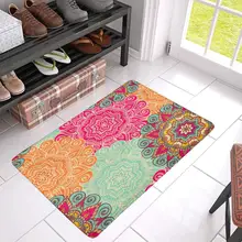 Винтажный Индийский арабский Дверной Коврик противоскользящий входной коврик напольный коврик домашние/передние дверные коврики домашний декор, Резиновая подложка большой