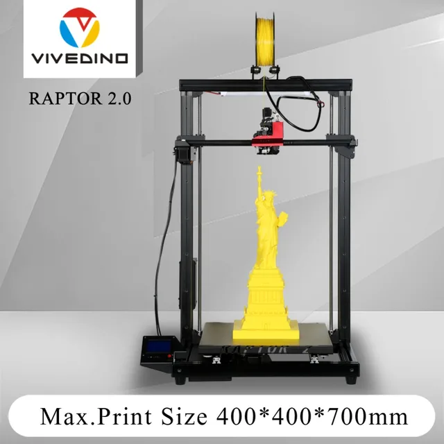 Cheap VIVEDINO Raptor 2.0 new design high precision resolution all metal frame popular newest 3d printer