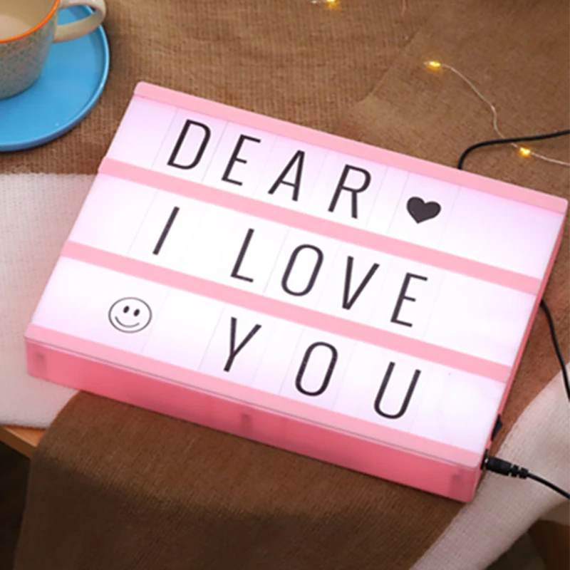 

Letter Light Box DIY Light Birthday Party Festival Gift Lights Bar Home Decoration LED Box Light