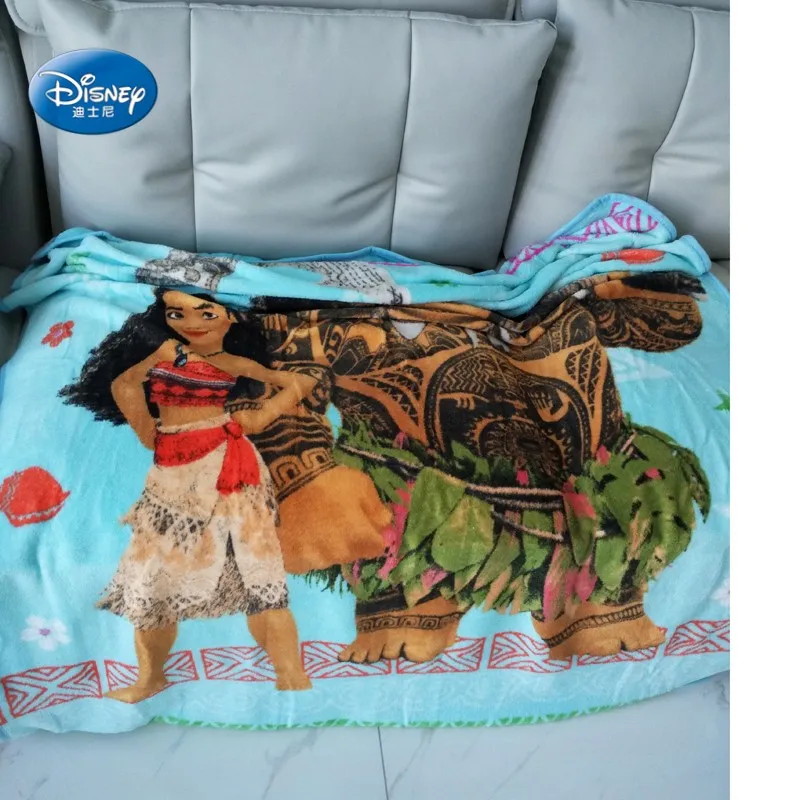Disney Hawaii Teal Blue Moana и Maui плюшевое одеяло бросок 117x152 см для мальчиков девочек Лето Кондиционер покрывала на мягкую мебель
