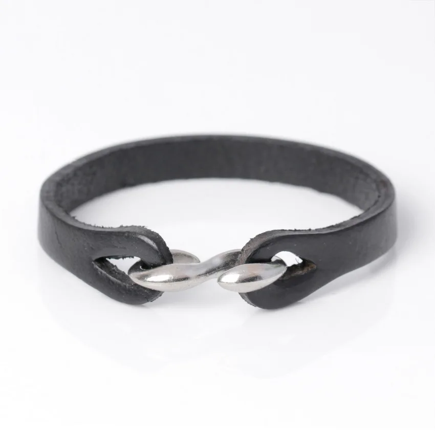 

New Fashion Sporty Hook Bandage Men's Leather Bracelets High Quality DIY Brand Charm Friendship Hook Bracelet.