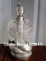 

Tibet Buddhist NAGA KANYA WIH SNAKE KWan-yin BRONZE BUDDHA statue