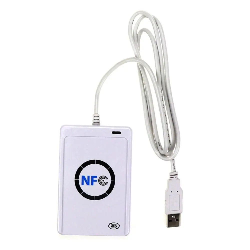 NFC ACR122U RFID считыватель смарт-карт Писатель Копир Дубликатор записываемый клон программное обеспечение USB S50 13,56 МГц ISO 14443+ 5 шт. UID тег - Цвет: ACR122U