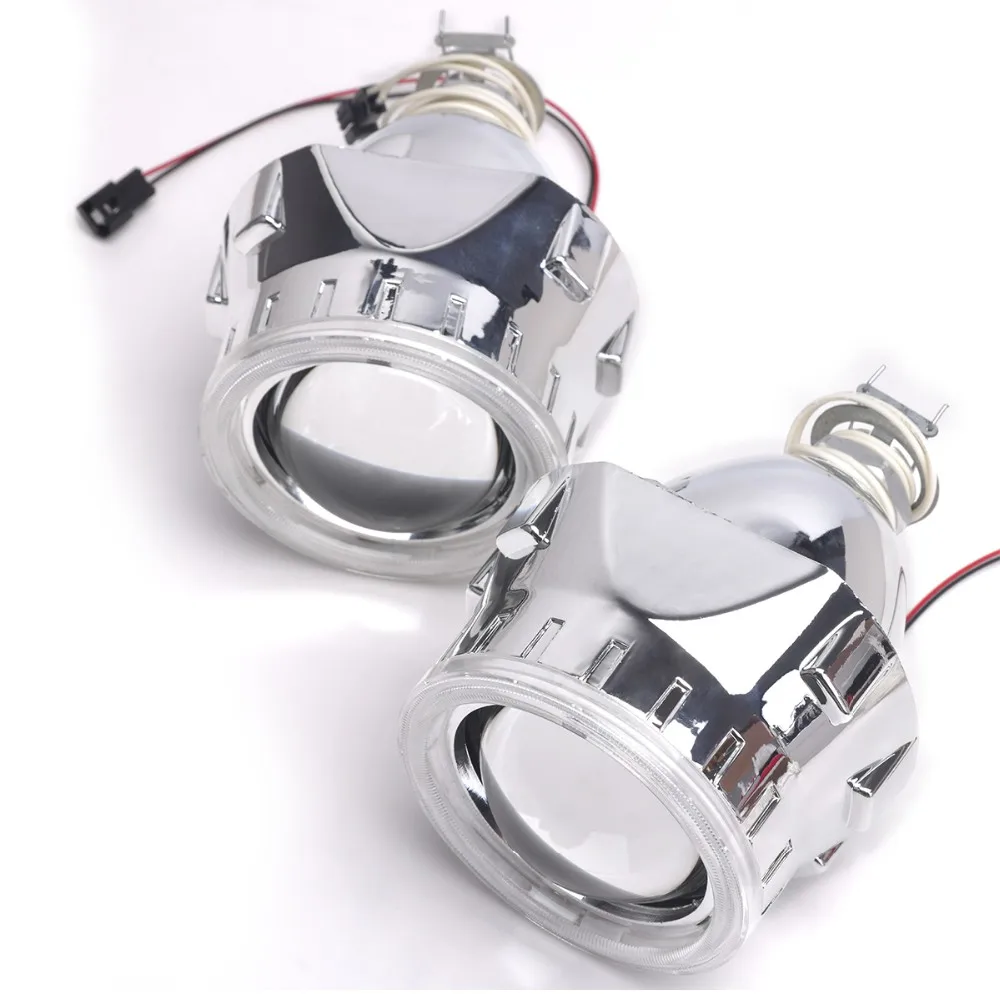 2.5 inch bixenon projector lens + mask shroud with double angel eyes