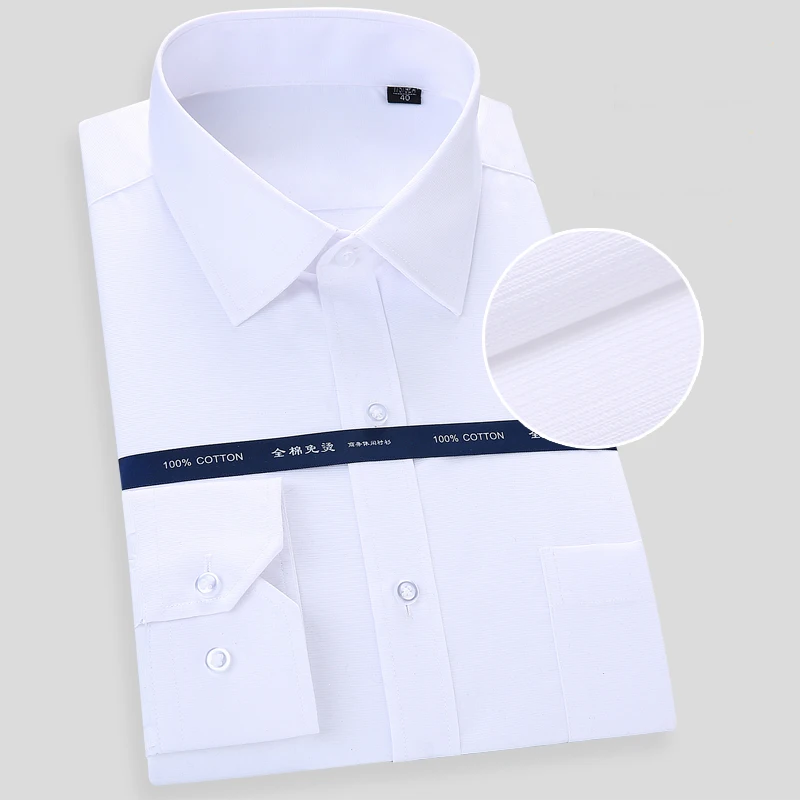 

2018 New Design Striped Men Shirts Pure Color Business Formal Dress Shirts Men Fashion Long Sleeve Social Shirts High Quality
