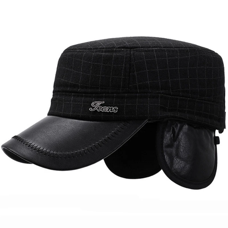 plaid wool baseball hat