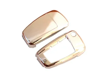 

Silver Plated Chrome Remote Flip Key Cover Case Skin Shell Cap Fob Protection Hull S Line for Audi A3 A4 A6 Q5 Q7 TT R8