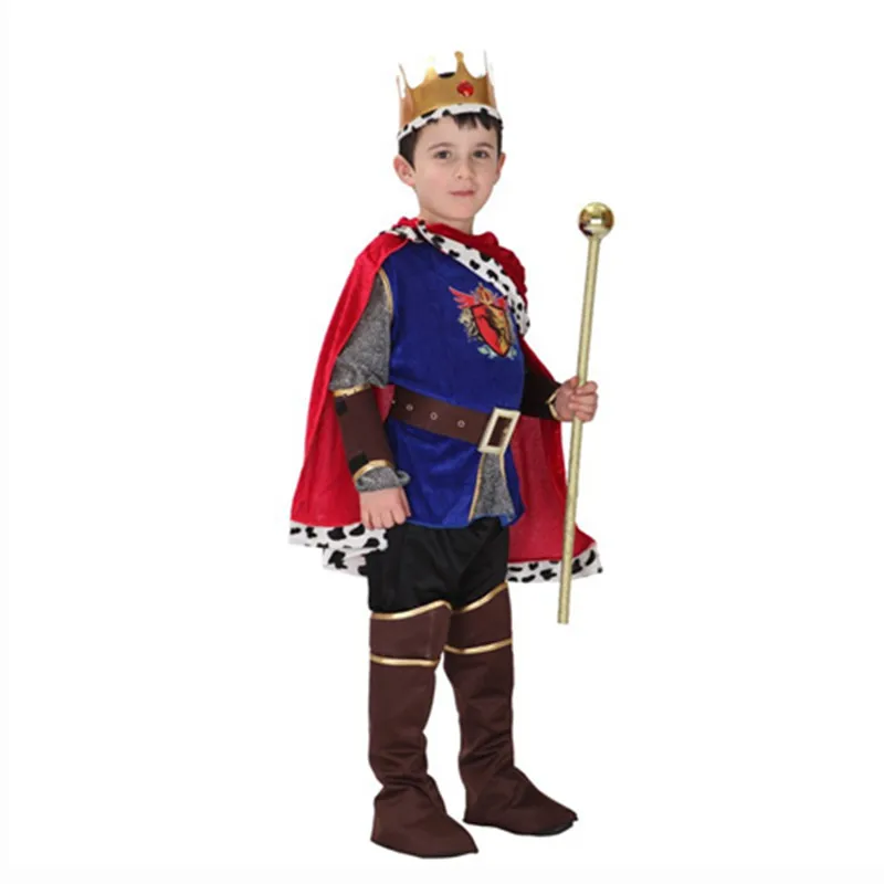 Детский день, детский Косплей Костюм принцессы для мальчиков, Fantasia, Европейский королевский костюм на Хэллоуин, королевская одежда принца(без скипетра