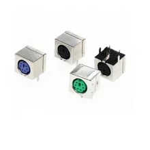 10 шт. PS2 гнездо Jack разъем на печатной плате черный/зеленый/фиолетовый 6 контактов PS/2