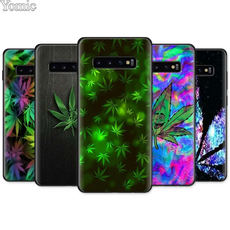 

Abstractionism Art High Weed Black Silicone Case for Samsung Galaxy S10e S10 S8 S9 Plus S7 Note 8 9 A40 A50 A70 Soft Case Cover