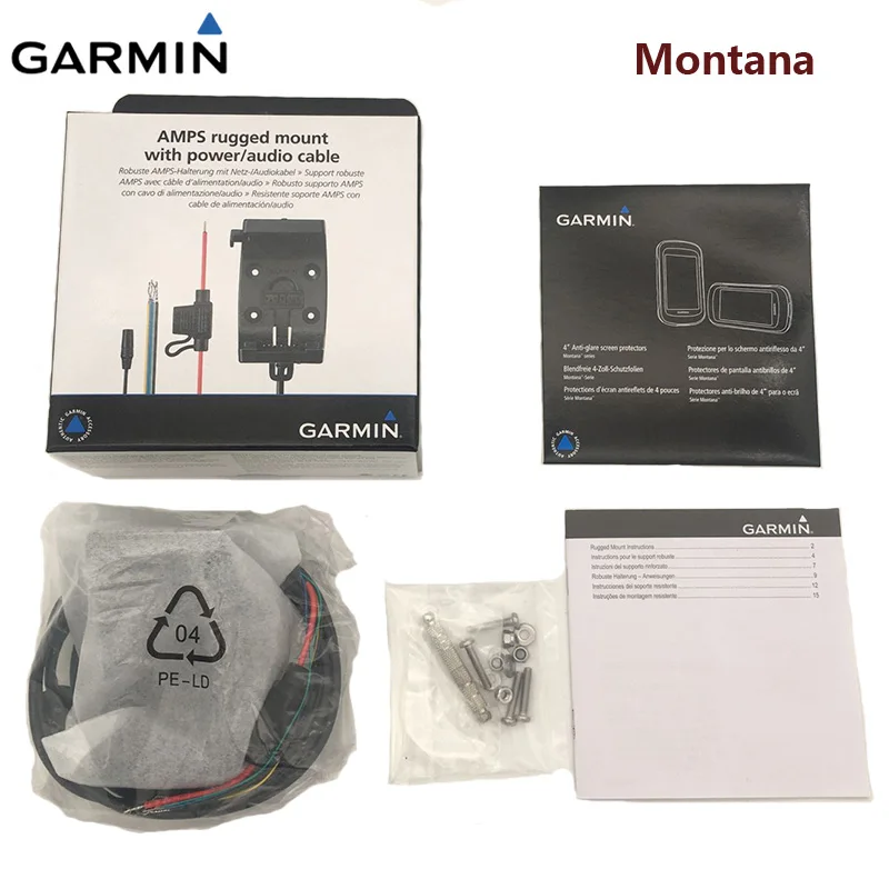 

Original Garmin Montana 600 650 650t motorcycle heavy machine bracket with power cord audio interface