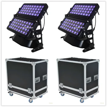 

(2pcs+2Rocase) high quality dj wall wash led rgbwa uv colorful outdoor led city color 72x18w