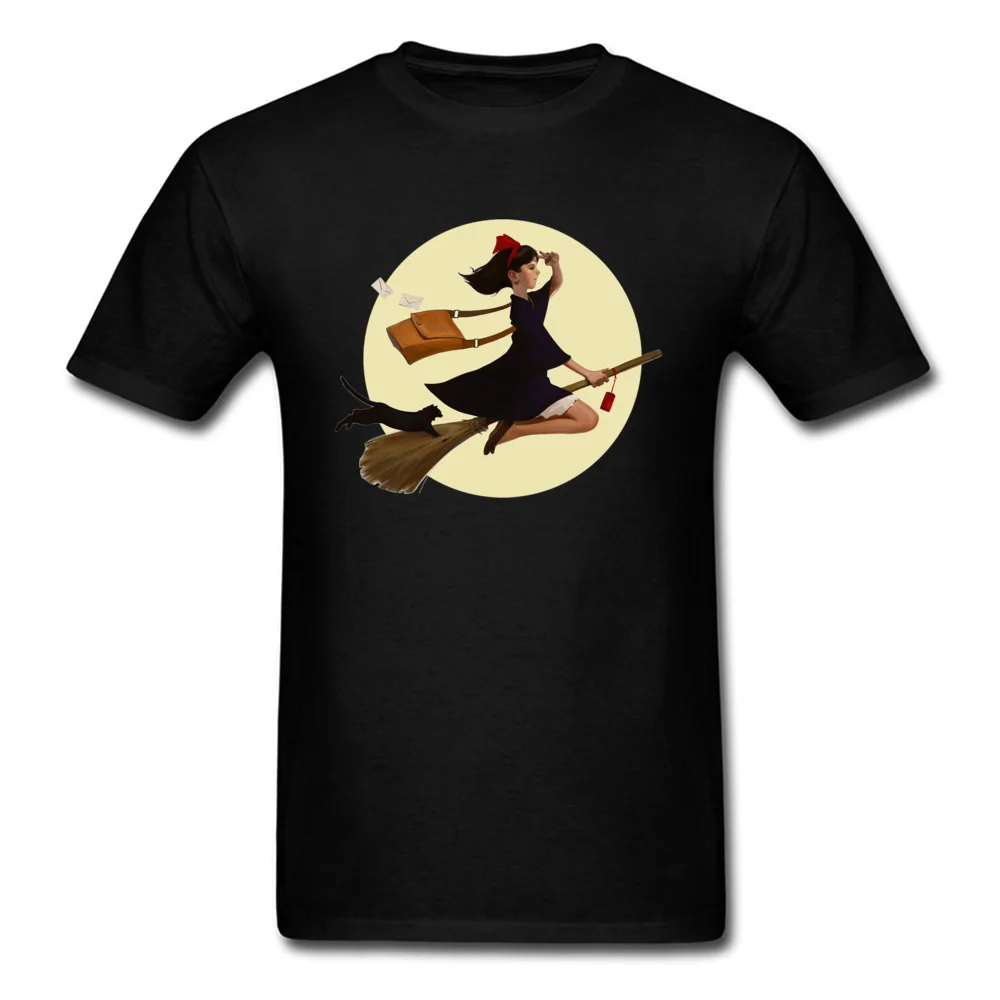 

Lasting Charm Saturday Evening Delivery Sports T-shirt Kiki Witch T Shirt Men Anime Woman Kawaii Black Tshirts XL
