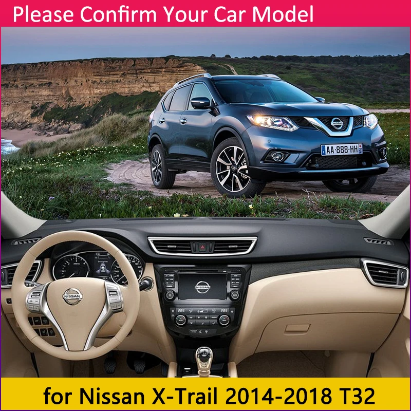 for Nissan X-Trail T32~ Anti-Slip Mat Dashboard Cover Pad Sunshade Dashmat Accessories X Trail XTrail