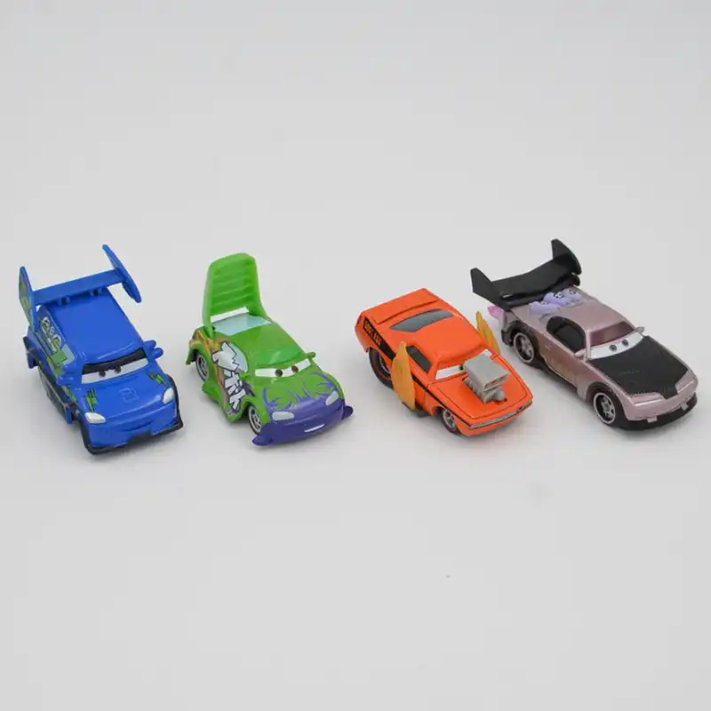 Disney Pixar Cars 4pcs Lightning Mcqueen Wingo Boost Snot Rod Dj With Flames Diecast Metal Alloy Model Cars Toys For Children Diecasts Toy Vehicles Aliexpress