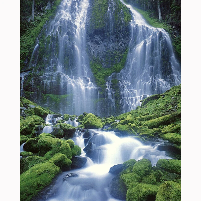 

waterfall landscape Needlework Diamond Embroidery Painting Home Decoration Diamond Mosaic Pattern Full Square Diamond Painting