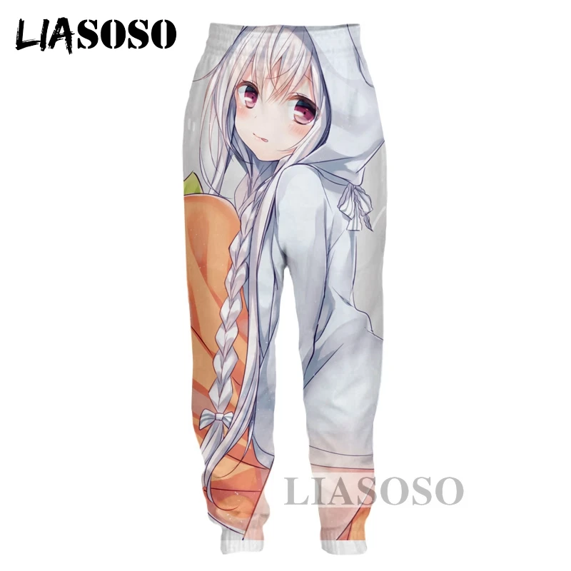 4 LIASOSO Harajuku японского аниме мультфильм Neko Kawaii 3D принт Штаны унисекс милый кот сладкие хорошее качество бренд брюки Топы G421 - Цвет: 4