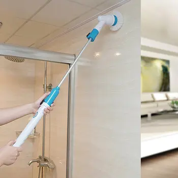 

1 Pcs New Arrival Handle Cleaning Brusher Multifunctional Electric Long Handle Scrub Spin Household Cleaning Brush Supplies