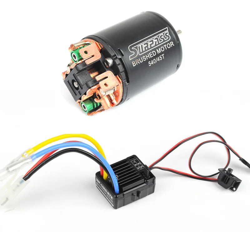 

21T 27T 35T 45T 55T 80T 540 Brushed Motor+Hobbywing 1060 60A ESC Set for RC Car 1/10 Rock Crawler 4WD AXIAL D90 RC Boat Motor