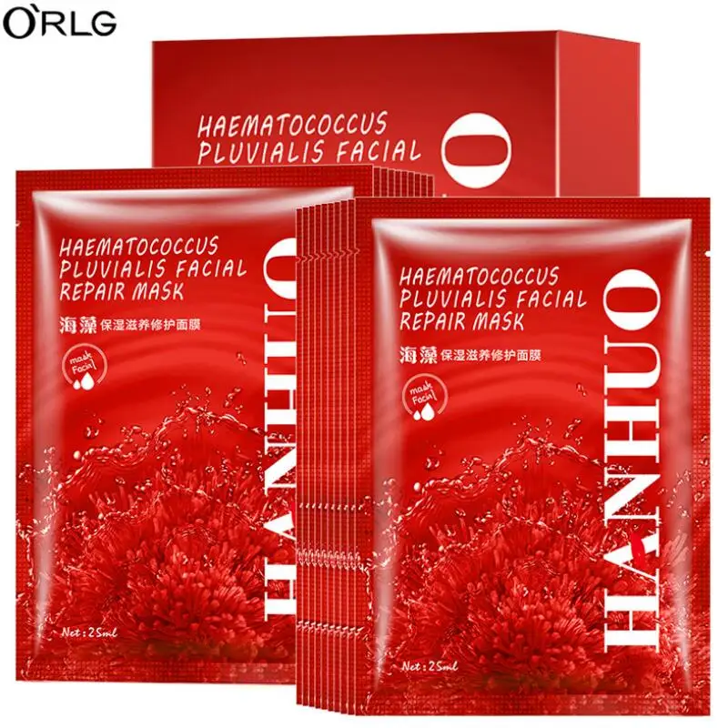 

Red Seaweed Face Mask Repair Brightening Nourishing Moisturizing Hydrating Facial Skin Care 1pc